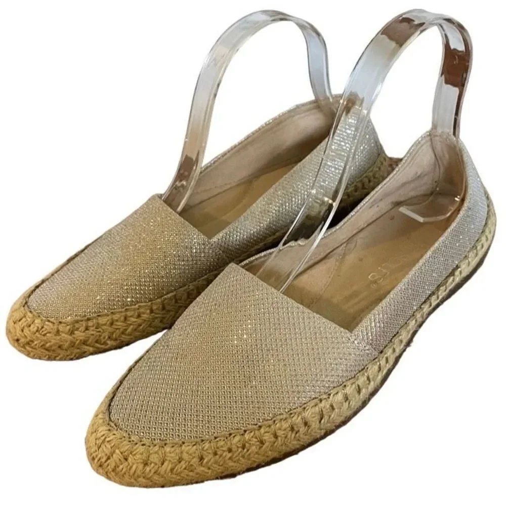 Aerosoles espadrille shimmer flats size 6